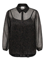 Blouse Carstar print Peninna Chocolate Plum