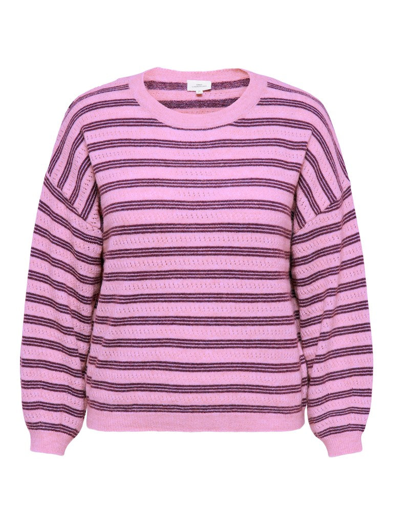 Trui Carmonique Stripes Cyclame