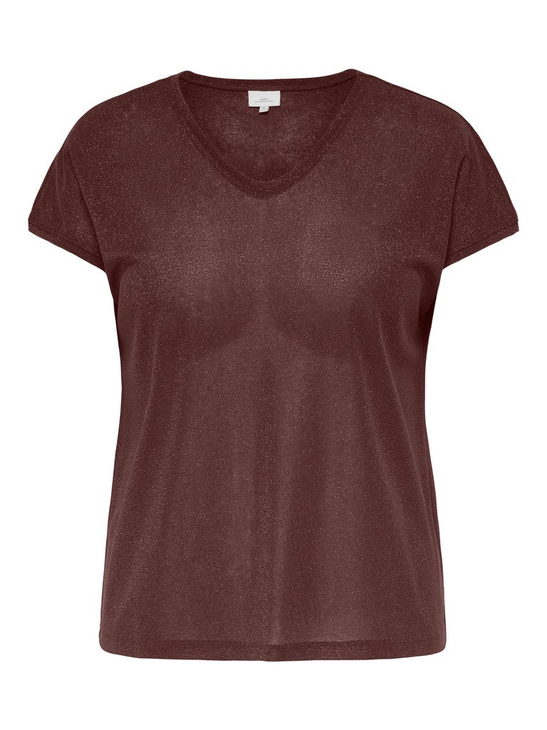 Shirt Carsilvery lurex Deep Mahogany