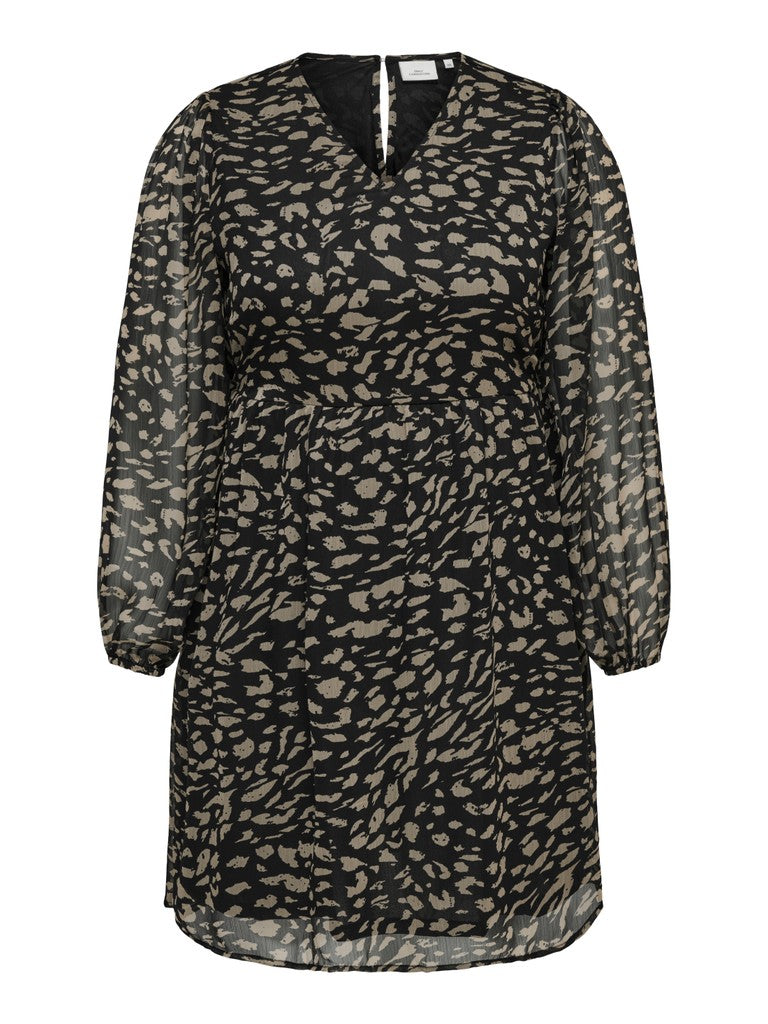 Jurk Carasta print leo dot Black / Taupe Grey