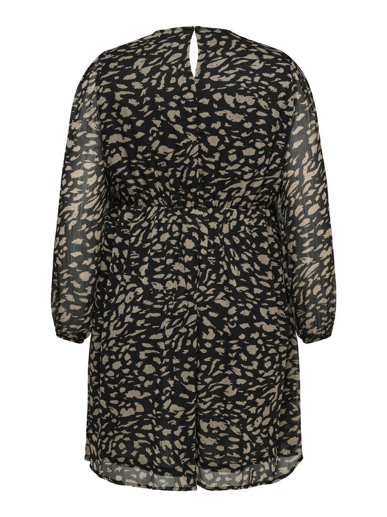 Jurk Carasta print leo dot Black / Taupe Grey