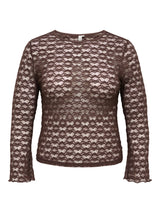 Mesh Lace Shirt Caraya Coffee Bean
