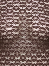 Mesh Lace Shirt Caraya Coffee Bean