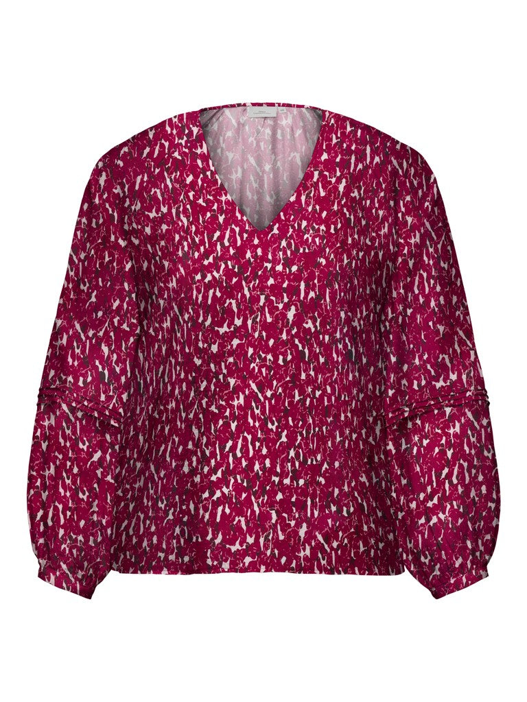Blouse Carcamille print Rumba Red / Splash