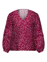 Blouse Carcamille print Rumba Red / Splash