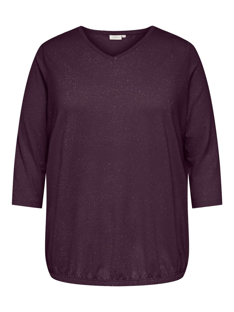 Shirt Carline Glitter Plum Perfect - Gold
