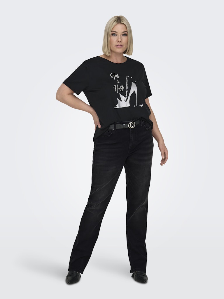 Straight Jeans Carwilly HW (REA1099) Black Washed LM32
