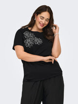 Shirt Cartimon Black Pearl Flower