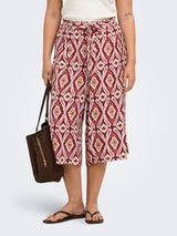 Culotte Broek Carmikasi print Abstract Brick Red