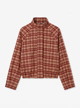 Bomber Jack VMC Kayla Print Ruit Chocory Coffe /Red