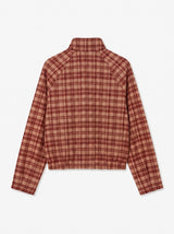 Bomber Jack VMC Kayla Print Ruit Chocory Coffe /Red