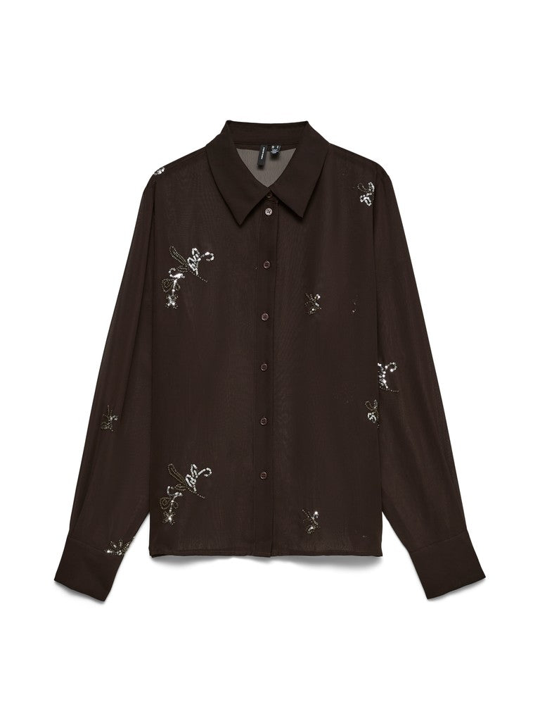 Blouse VMC Gilma Pailette Chocolate