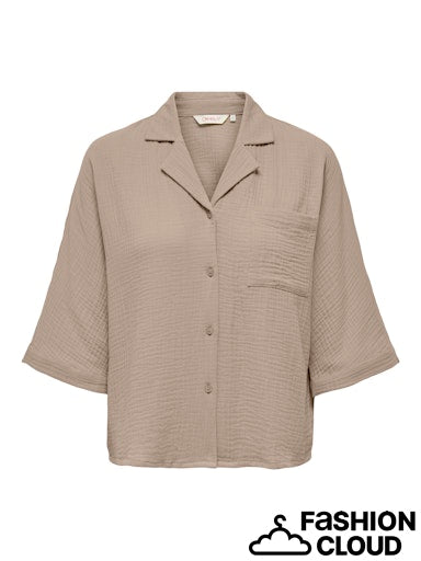 Blouse Carthyra Button Oxford Tan