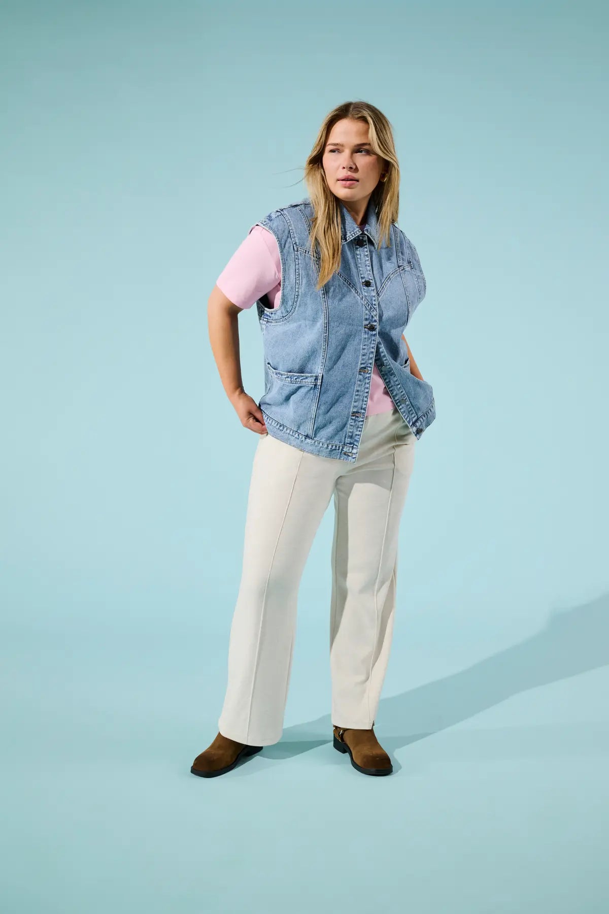 Broek Wide Cargretchen Birch