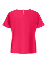Shirt korte mouw Carmetta V-neck Raspberry