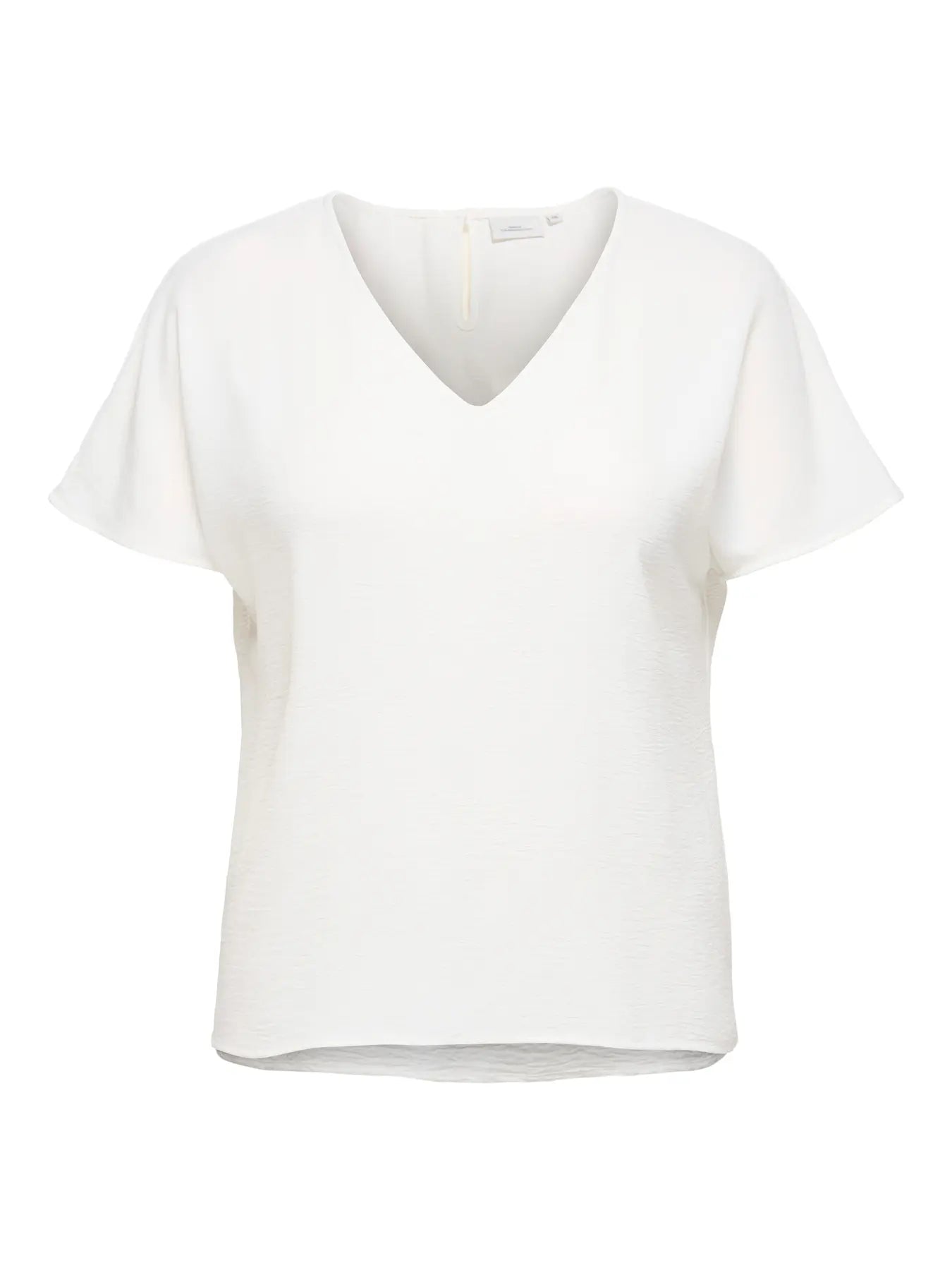 Shirt korte mouw Carmetta V-neck Cloud Dancer