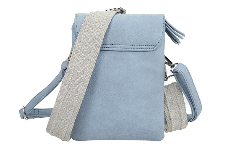 Light blue telefoon- en schoudertasje Keith