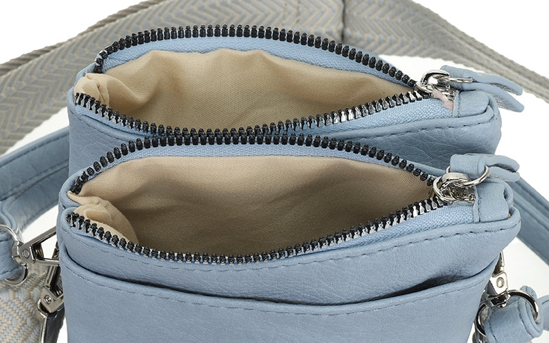 Light blue telefoon- en schoudertasje Keith