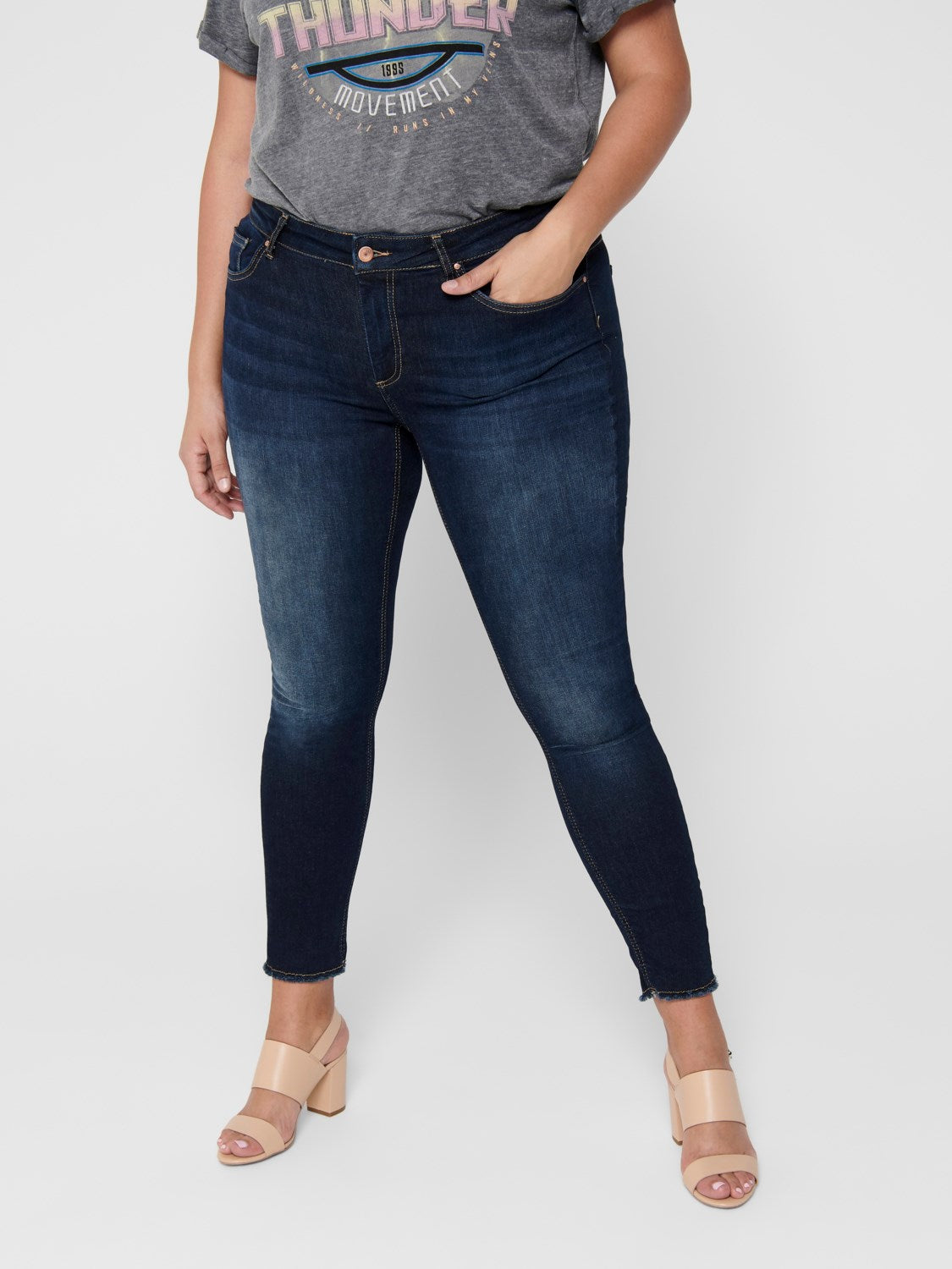Jeans Carwilly reg ank skinny jeans dark blue (4342) lengtemaat 34