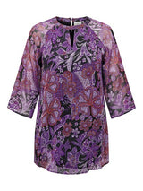 Tuniek Carhowdy 3/4 print lavendel paisley t/m 54