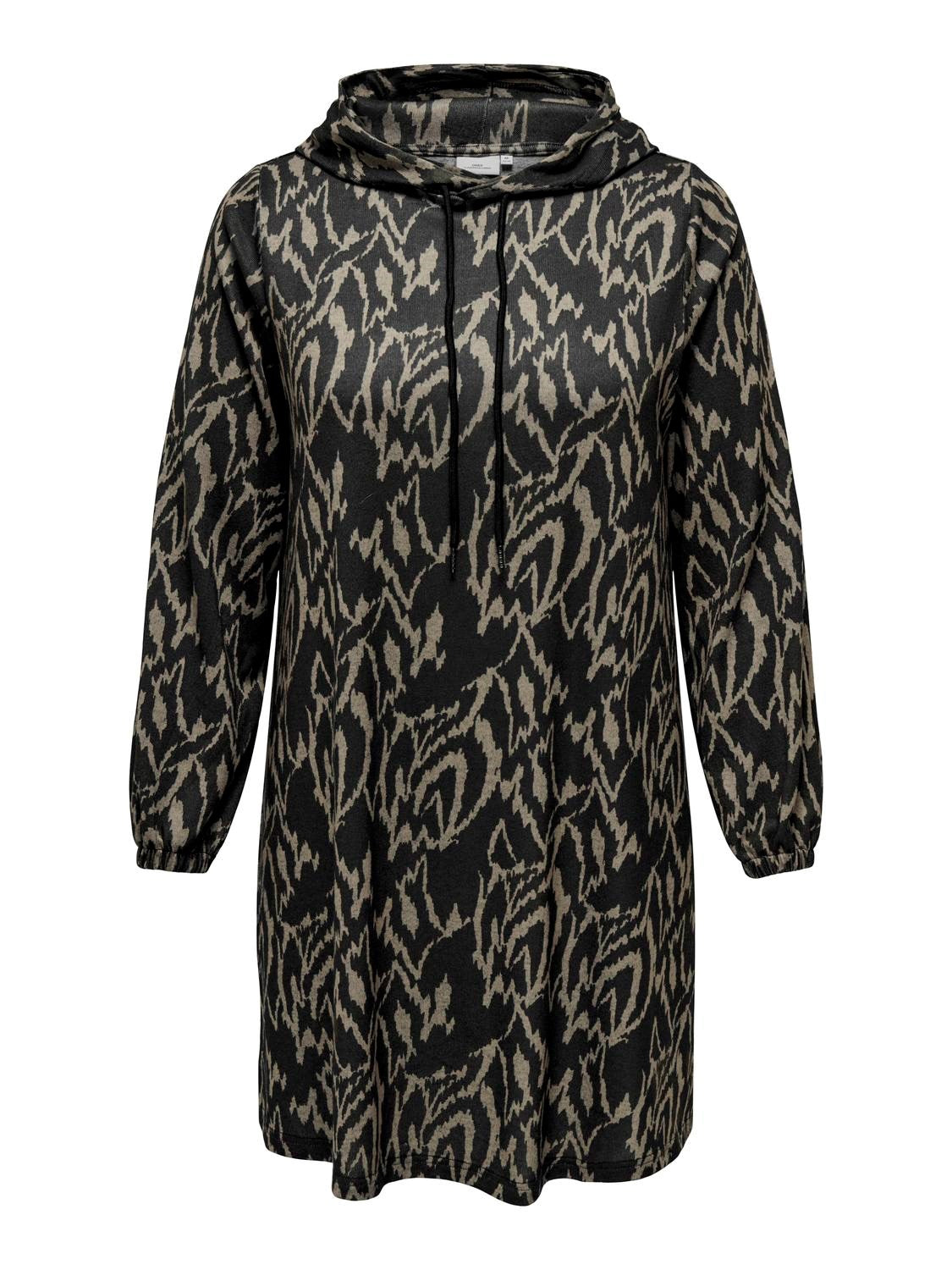 Tuniek Dress Caralba Hoody print winter moss graphic t/m 54