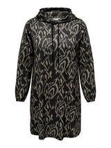 Tuniek Dress Caralba Hoody print winter moss graphic t/m 54