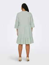 Jurk Carthyra peplum Subtle Green