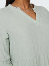 Jurk Carthyra peplum Subtle Green