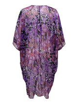 Kimono Carhowdy 3/4 print lavendel Paisley