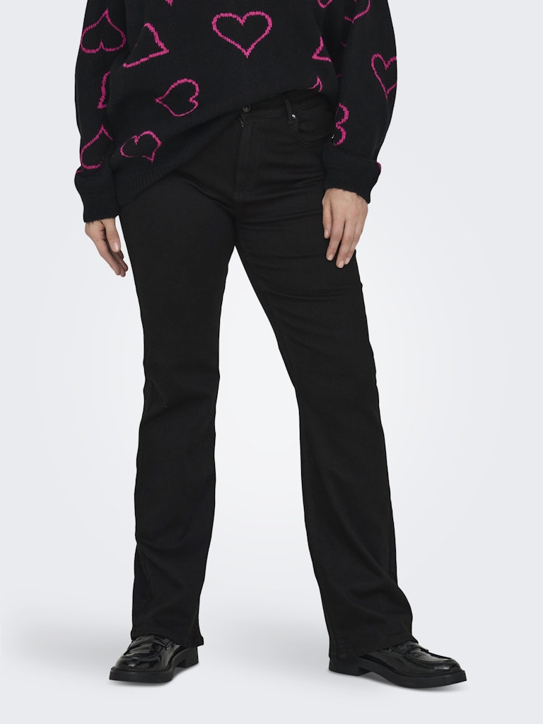 Jeans Carwilly HW Flared (PIM2343) Zwart LM 30