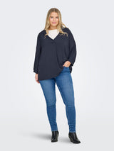 Shirt Carmetta V-neck 3/4 Night Sky