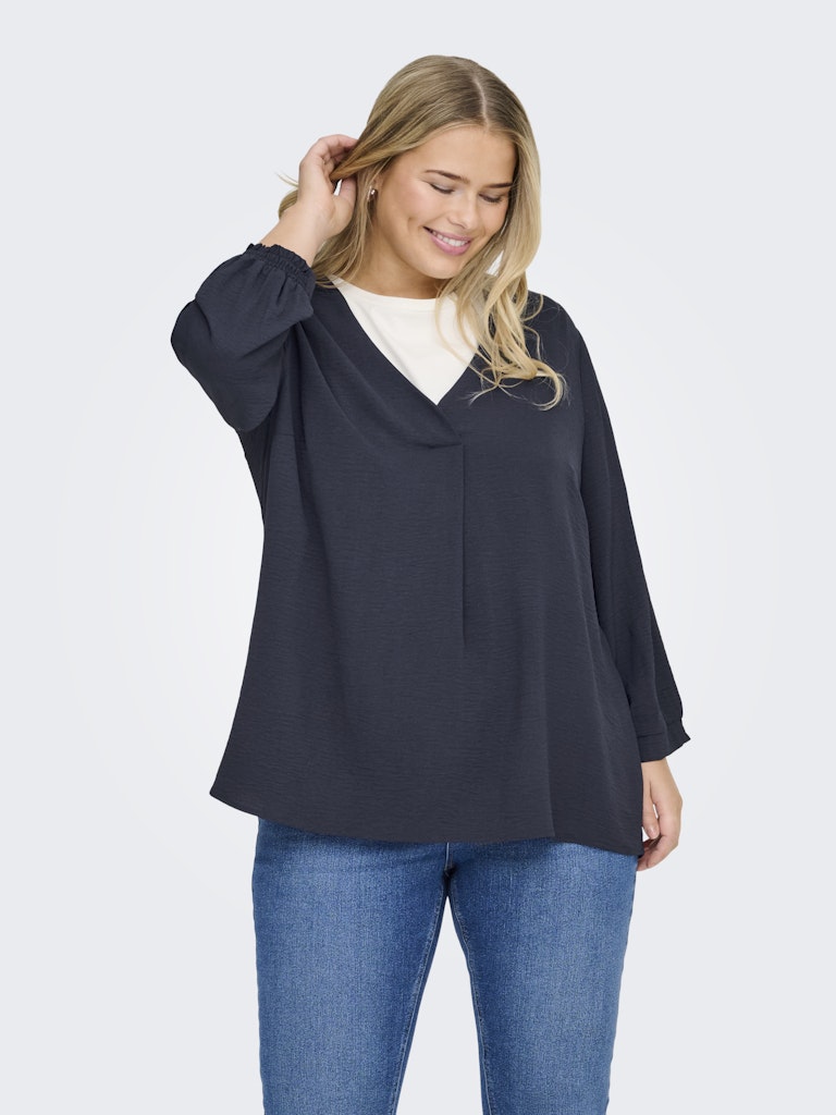 Shirt Carmetta V-neck 3/4 Night Sky