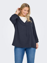 Shirt Carmetta V-neck 3/4 Night Sky