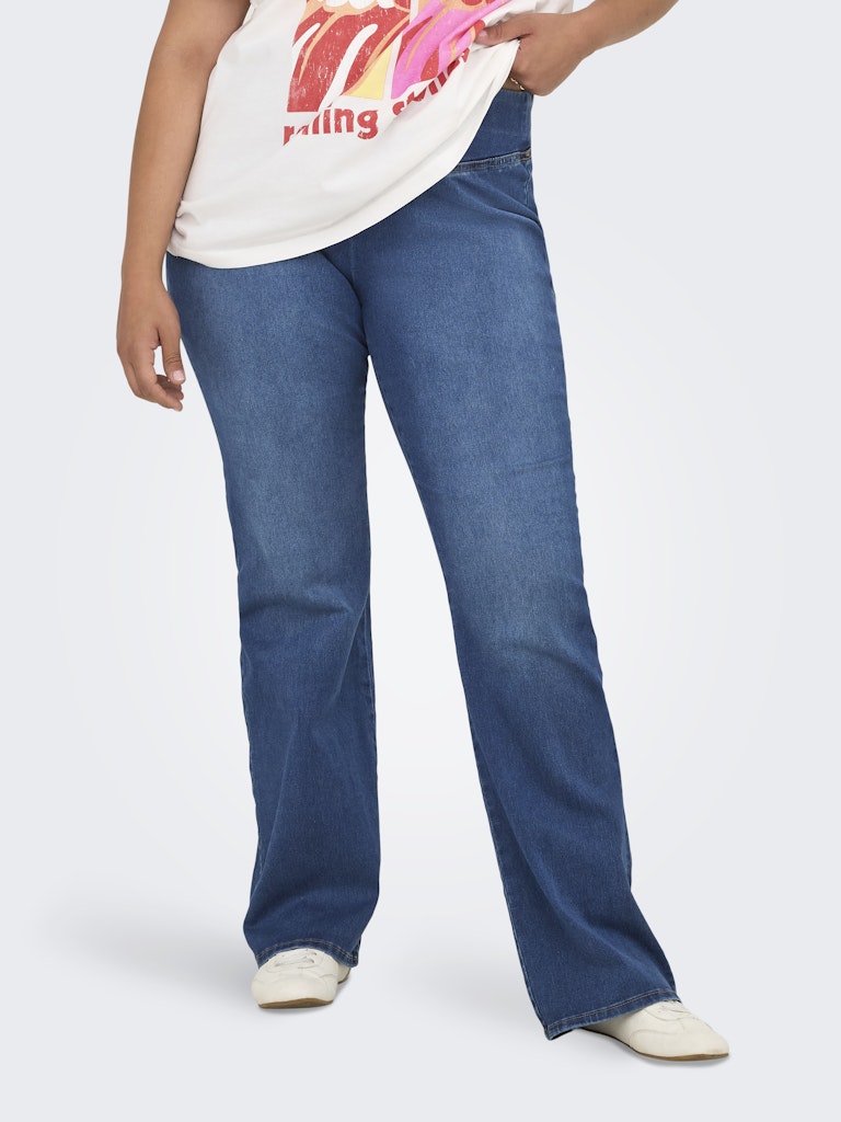 Flared tregging Jeans Carroyal Flared Medium Blue Denim LM34
