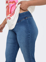 Flared tregging Jeans Carroyal Flared Medium Blue Denim LM34