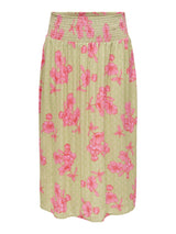 Smock rok Cartilde print flower white pepper