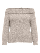 Off Shoulder Trui Carmarie Pumice stone melange