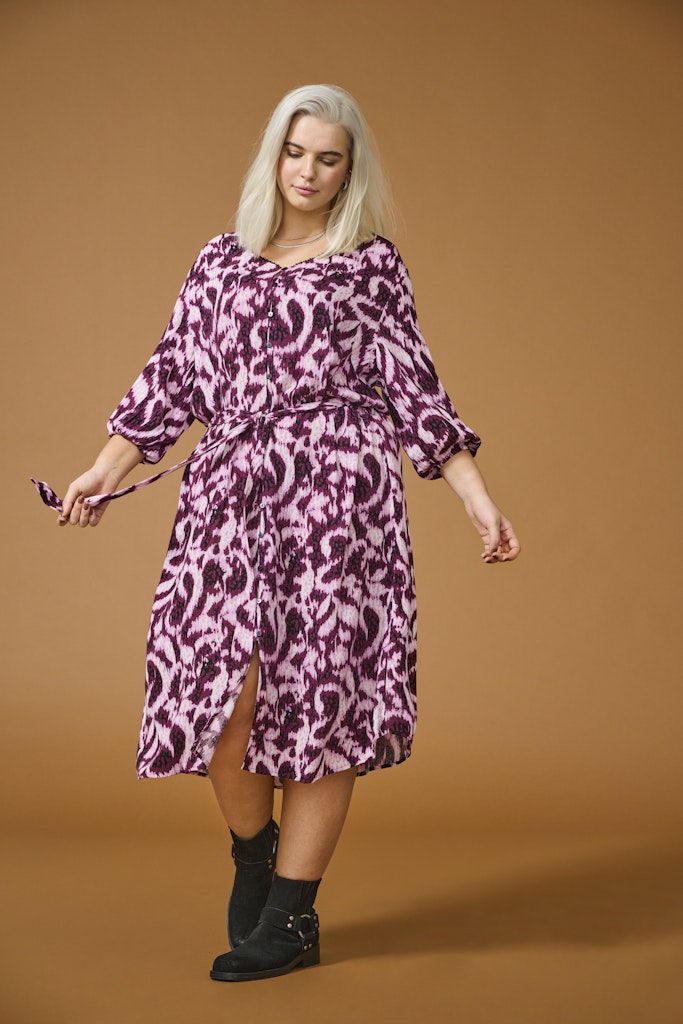 Jurk Cartyla Mauve wine/Leo Grapic
