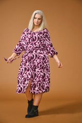 Jurk Cartyla Mauve wine/Leo Grapic