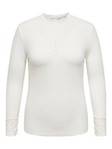 Dunne Trui Cartilde rib lace Cloud Dancer