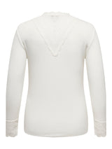 Dunne Trui Cartilde rib lace Cloud Dancer