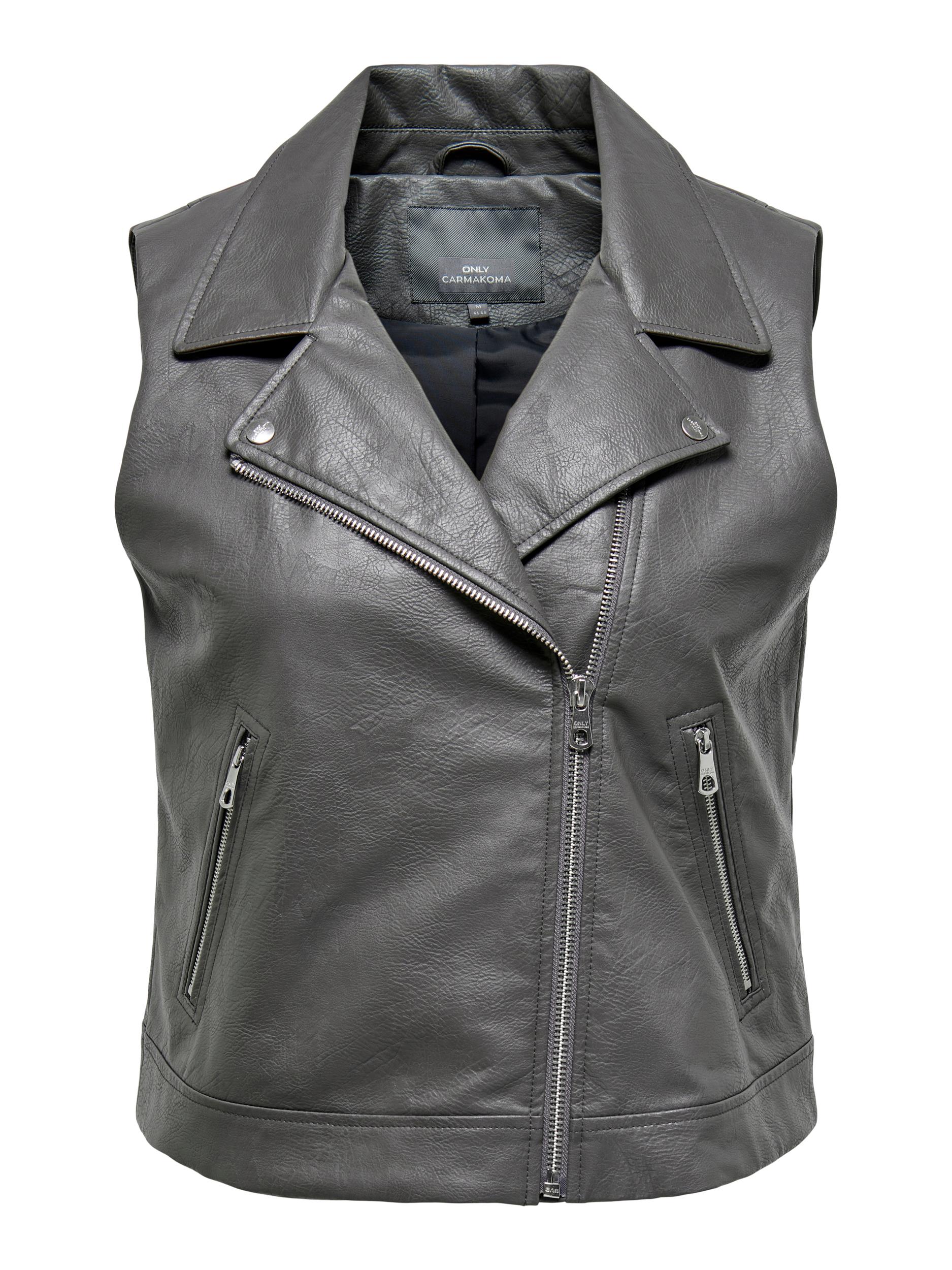 Gilet Carvera leather Look Thunderstorm t/m 54