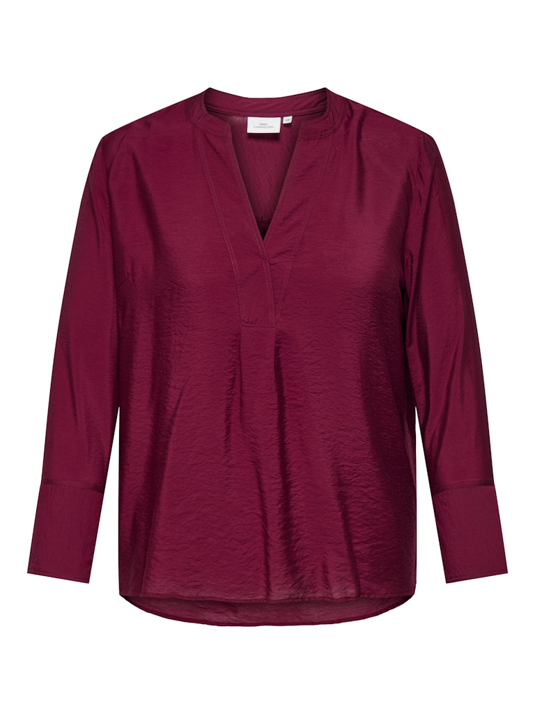 Shirt/Blouse Caranjana V-neck effen Cabaret