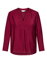 Shirt/Blouse Caranjana V-neck effen Cabaret