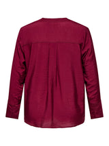 Shirt/Blouse Caranjana V-neck effen Cabaret