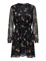 Jurk Careliza Black/Flower