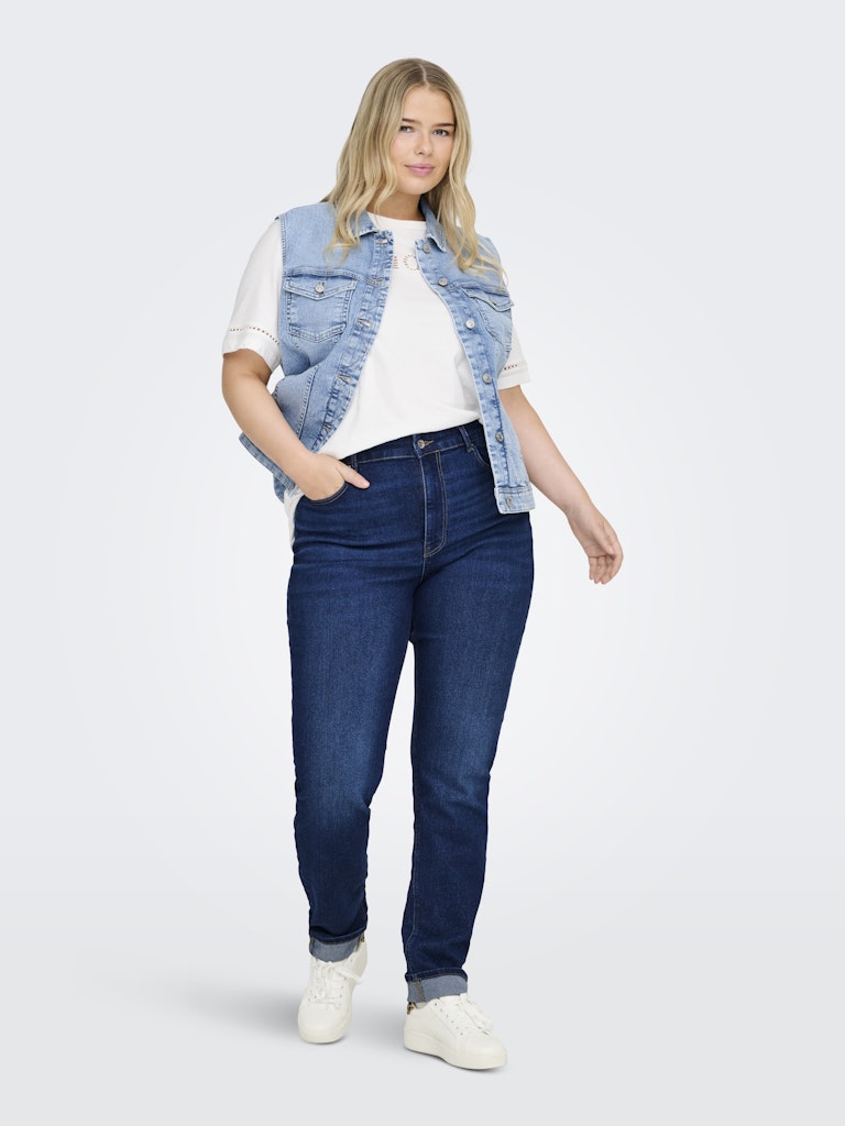 Jeans Carchristine HW fold up slim Dark blue