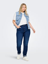 Jeans Carchristine HW fold up slim Dark blue