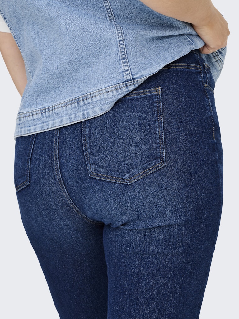 Jeans Carchristine HW fold up slim Dark blue