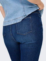 Jeans Carchristine HW fold up slim Dark blue